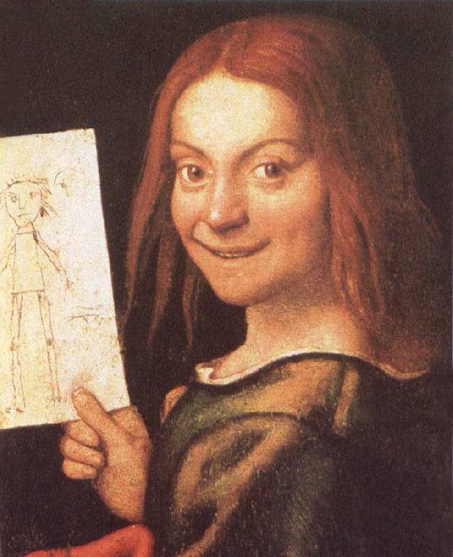 CAROTO, Giovanni Francesco Red-Headed Youth Holding a Drawing Germany oil painting art